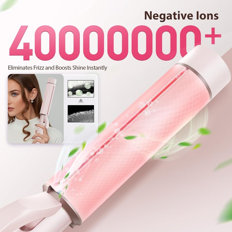 NOVUSPRO 1.5 Inch Extra Large Curling Wand for Long Hair - Ceramic Tourmaline Barrel with 40000000 Negative Ions, Defined Curls and Easy to Use with Temperature Control for All Hair Types - Image 3
